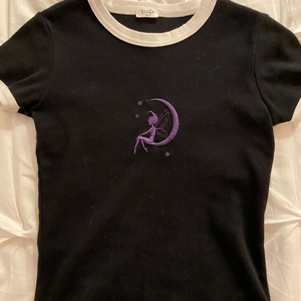 Black fairy short sleeve shirt.